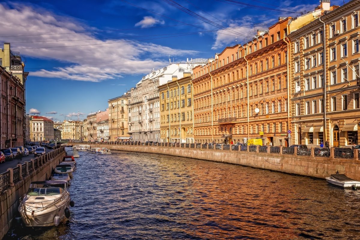 Waterway through St. Petersburg